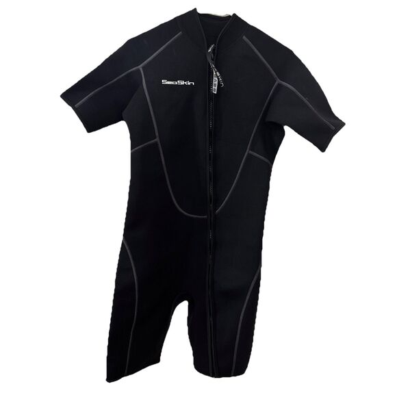 Seaskin Mens Size S 3mm Shorty Front Zip Wetsuit - Picture 7 of 8